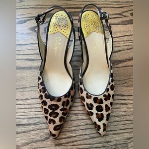 Cole Haan Nike Air leopard calf hair slingbacks - size 7